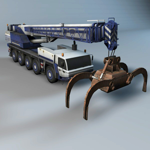 3dsmax mobile crane - Mobile Crane by TiRex3D