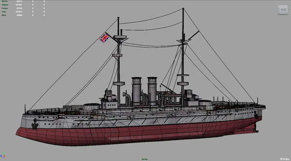 3d hms goliath battleship model - HMS Goliath Battleship by ShaderCo