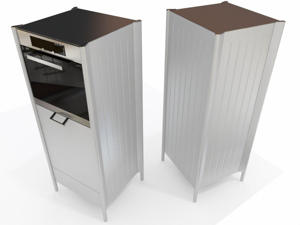 3d dxf unit oven bulthaup - Bulthaup mobile kitchen unit with oven by 3DmakeWork