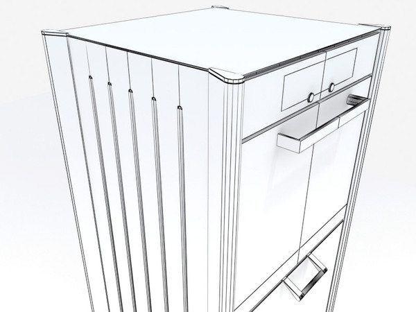 3d dxf unit oven bulthaup - Bulthaup mobile kitchen unit with oven by 3DmakeWork