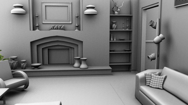 room living 3d ma - Living Room by KeremGogus