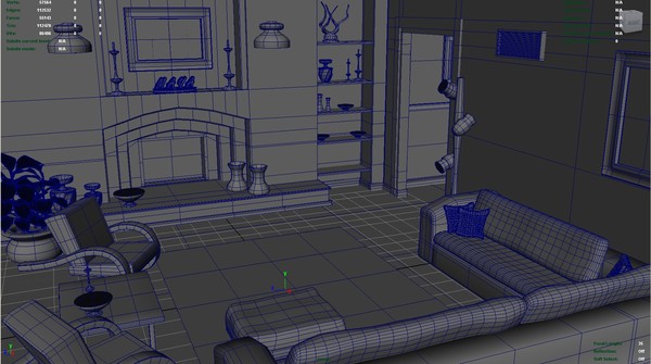 room living 3d ma - Living Room by KeremGogus