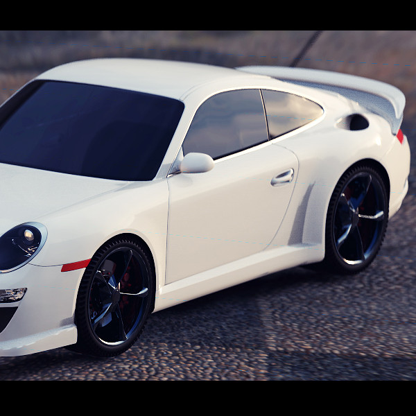3d model of ruf sports car - RUF rt12 Porsche 911 Turbo by OODINDD