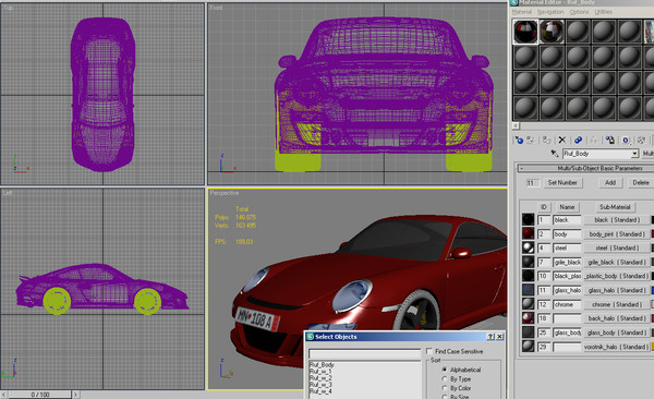 3d model of ruf sports car - RUF rt12 Porsche 911 Turbo by OODINDD