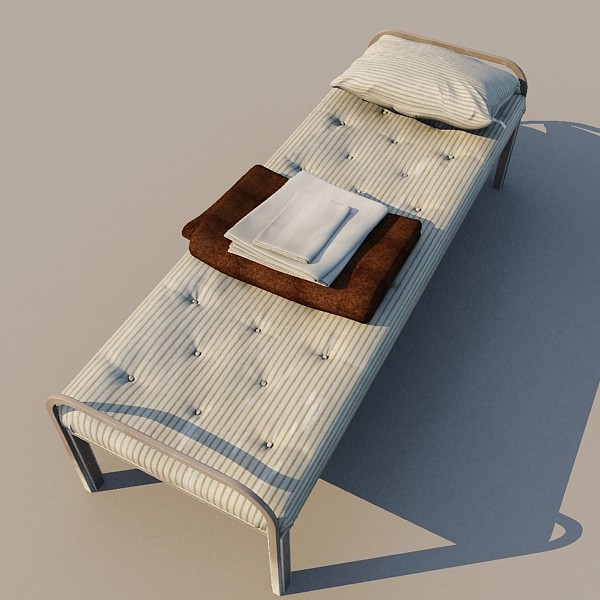 prison cot 3d model - Prison Cot... by FraP