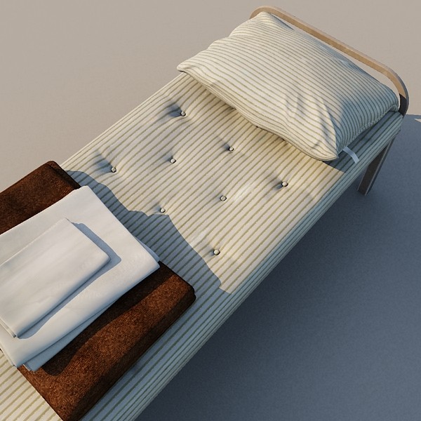 prison cot 3d model - Prison Cot... by FraP