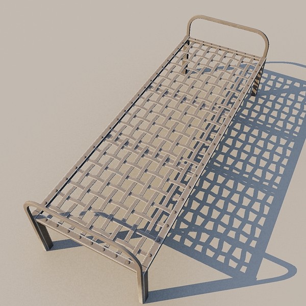 prison cot 3d model - Prison Cot... by FraP