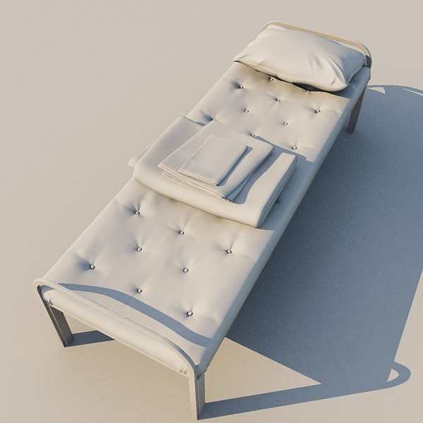prison cot 3d model - Prison Cot... by FraP