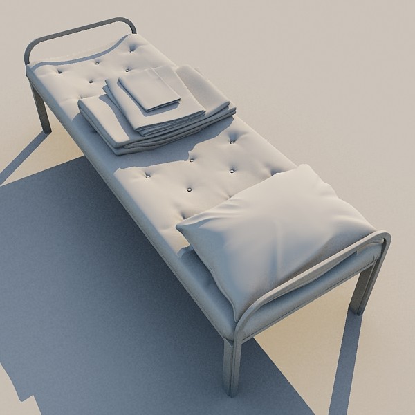 prison cot 3d model - Prison Cot... by FraP