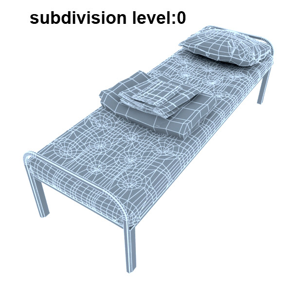 prison cot 3d model - Prison Cot... by FraP