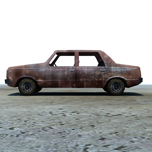 3d ready wrecked car ruins model - Wreck wrecked car ruined wreak by 3D_Multimedia