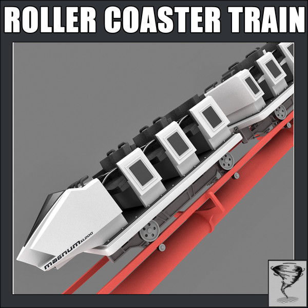 3d model roller coaster train - Roller Coaster Train by Tornado Studio