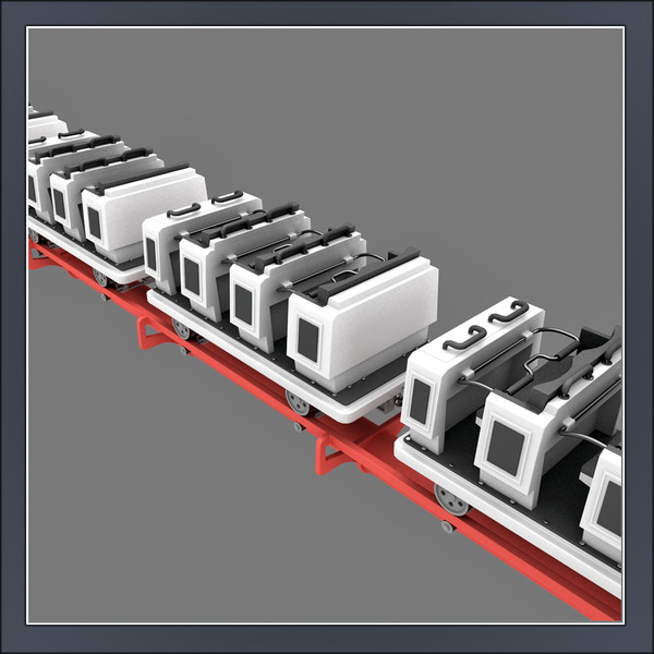 3d model roller coaster train - Roller Coaster Train by Tornado Studio