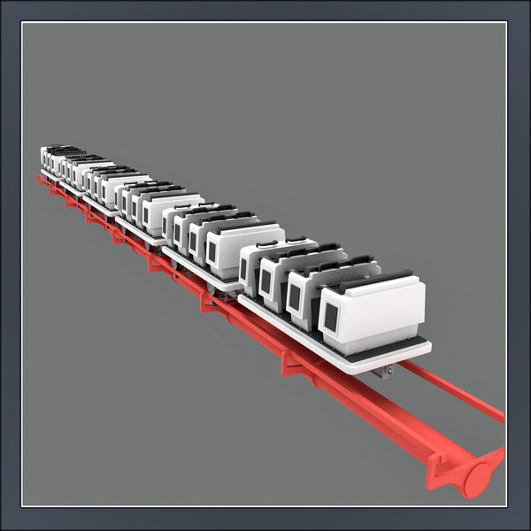 3d model roller coaster train - Roller Coaster Train by Tornado Studio