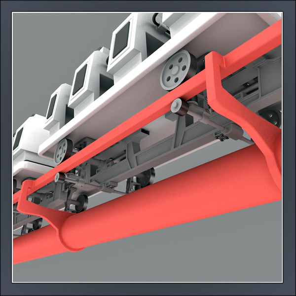 3d model roller coaster train - Roller Coaster Train by Tornado Studio
