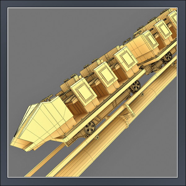 3d model roller coaster train - Roller Coaster Train by Tornado Studio