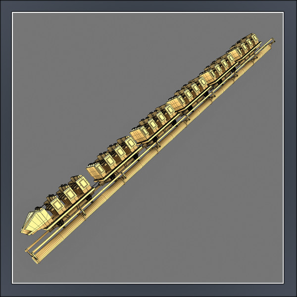 3d model roller coaster train - Roller Coaster Train by Tornado Studio
