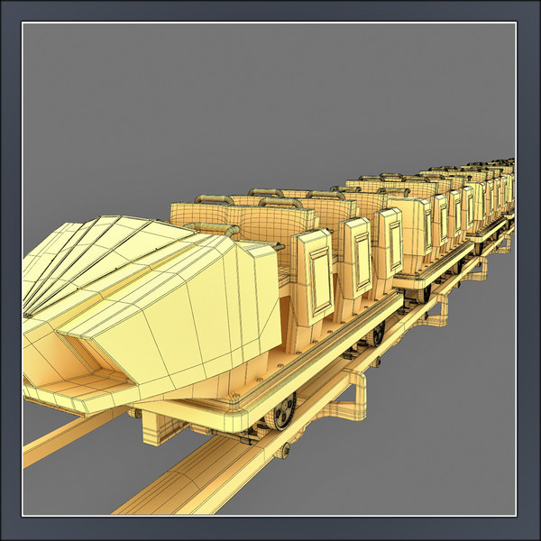 3d model roller coaster train - Roller Coaster Train by Tornado Studio