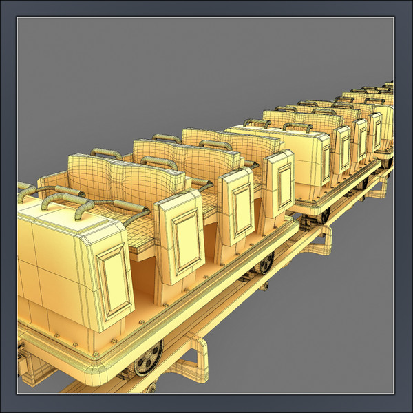 3d model roller coaster train - Roller Coaster Train by Tornado Studio
