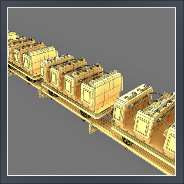 3d model roller coaster train - Roller Coaster Train by Tornado Studio