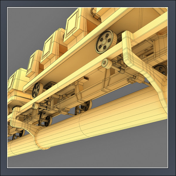 3d model roller coaster train - Roller Coaster Train by Tornado Studio