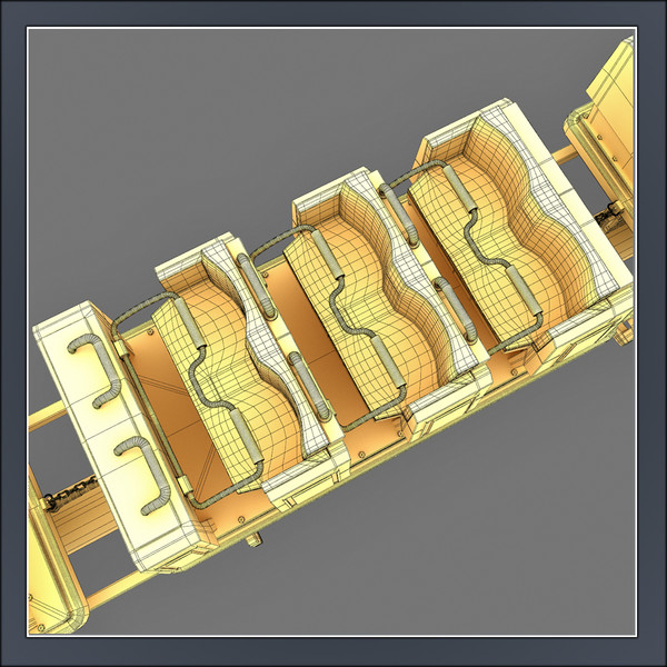 3d model roller coaster train - Roller Coaster Train by Tornado Studio