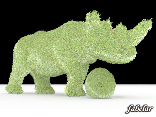 free rhinoceros hedge rhino 3d model - Rhinoceros Hedge by fabelar