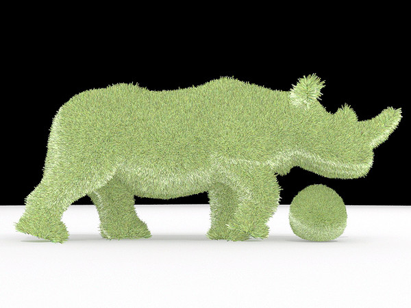 free rhinoceros hedge rhino 3d model - Rhinoceros Hedge by fabelar