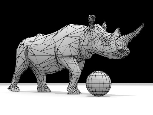 free rhinoceros hedge rhino 3d model - Rhinoceros Hedge by fabelar