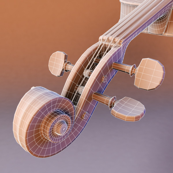 3d model cello string - Cello by warlockgraphics