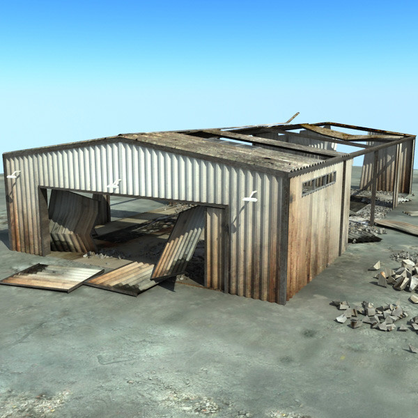 3ds max derelict warehouse ruined buildings - Ruined Warehouse Ruined by 3D_Multimedia