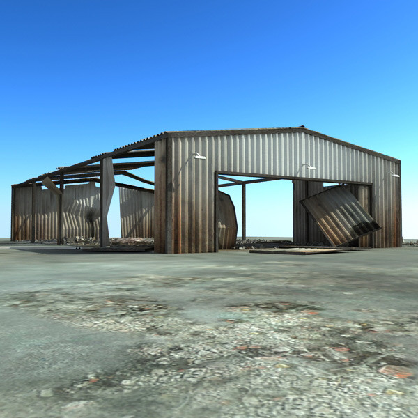 3ds max derelict warehouse ruined buildings - Ruined Warehouse Ruined by 3D_Multimedia