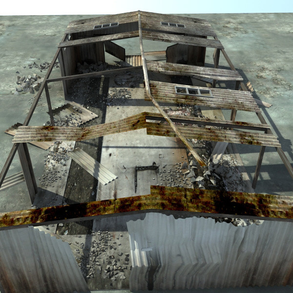 3ds max derelict warehouse ruined buildings - Ruined Warehouse Ruined by 3D_Multimedia