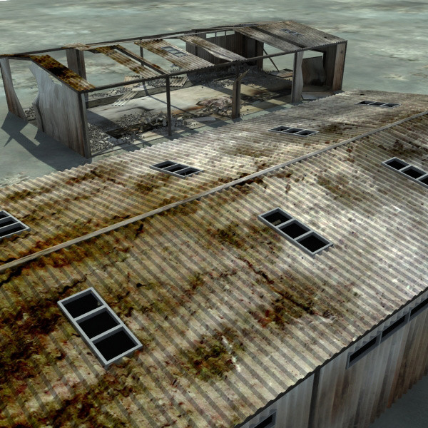 3ds max derelict warehouse ruined buildings - Ruined Warehouse Ruined by 3D_Multimedia