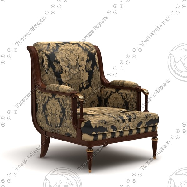 armchair halls classical 3d max - Armchair in halls and classical apartments by AkSdev