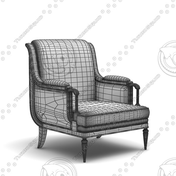 armchair halls classical 3d max - Armchair in halls and classical apartments by AkSdev