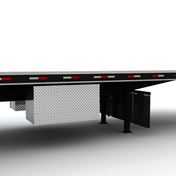 trailer doepker flatbed 3d lwo - Doepker Flatbed b- train by bansheewoj