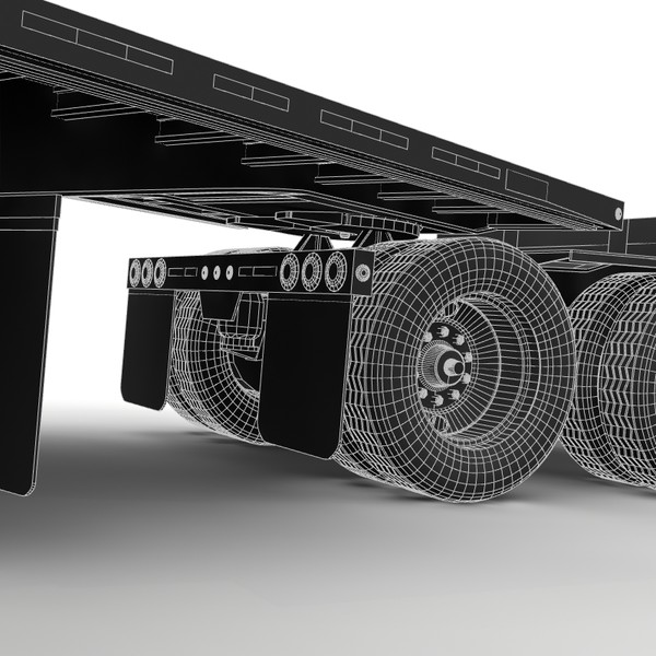trailer doepker flatbed 3d lwo - Doepker Flatbed b- train by bansheewoj