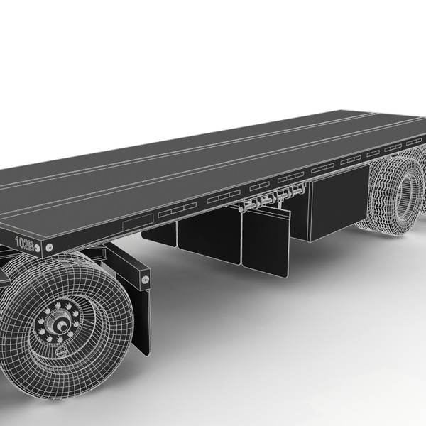 trailer doepker flatbed 3d lwo - Doepker Flatbed b- train by bansheewoj
