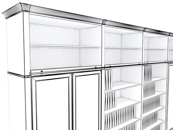 maya bookcase grange - Grange bookcase by 3DmakeWork