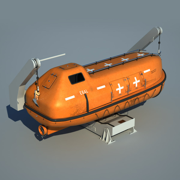 3d lifeboat davit model - Davit Lifeboat by Ebal Studios