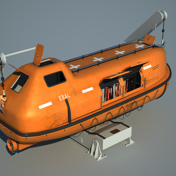 3d lifeboat davit model - Davit Lifeboat by Ebal Studios
