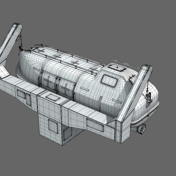 3d lifeboat davit model - Davit Lifeboat by Ebal Studios