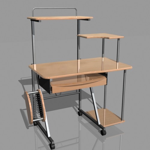 3ds max computer desk - Computer Desk by mostlysquare