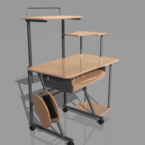 3ds max computer desk - Computer Desk by mostlysquare