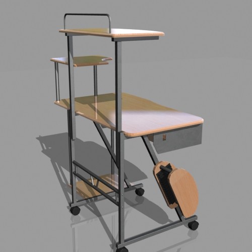 3ds max computer desk - Computer Desk by mostlysquare