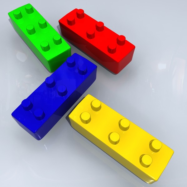 lego blocks 3d model - Lego by tanase laurentiu
