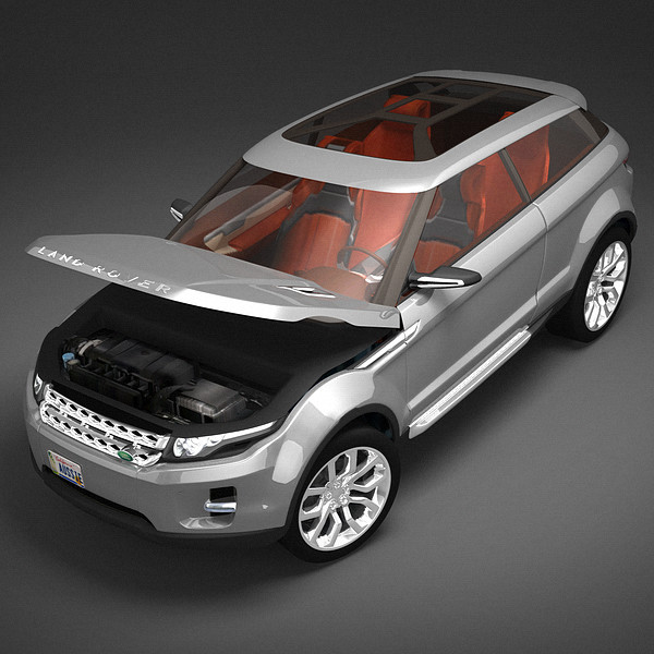 land rover lrx concept 3d model - Land Rover LRX Concept (2008) by NesAn Studio