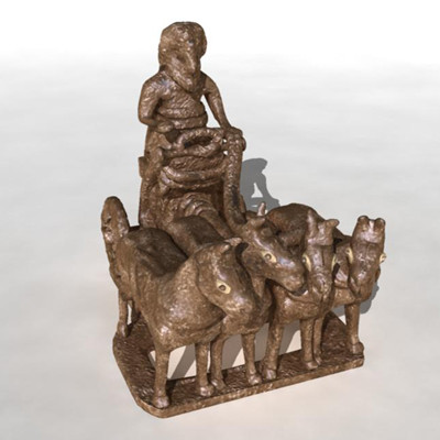 babylonian chariot 3d obj - Babylonian chariot statue by iaio82