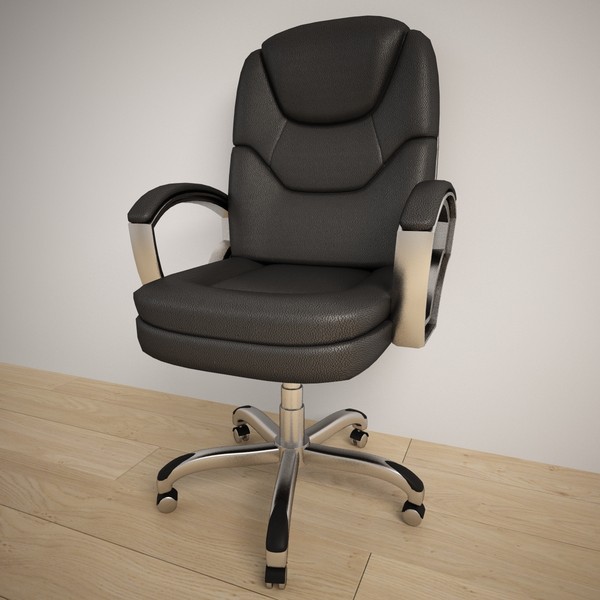 modern office armchair leather 3d model - office armchair by HaNky154